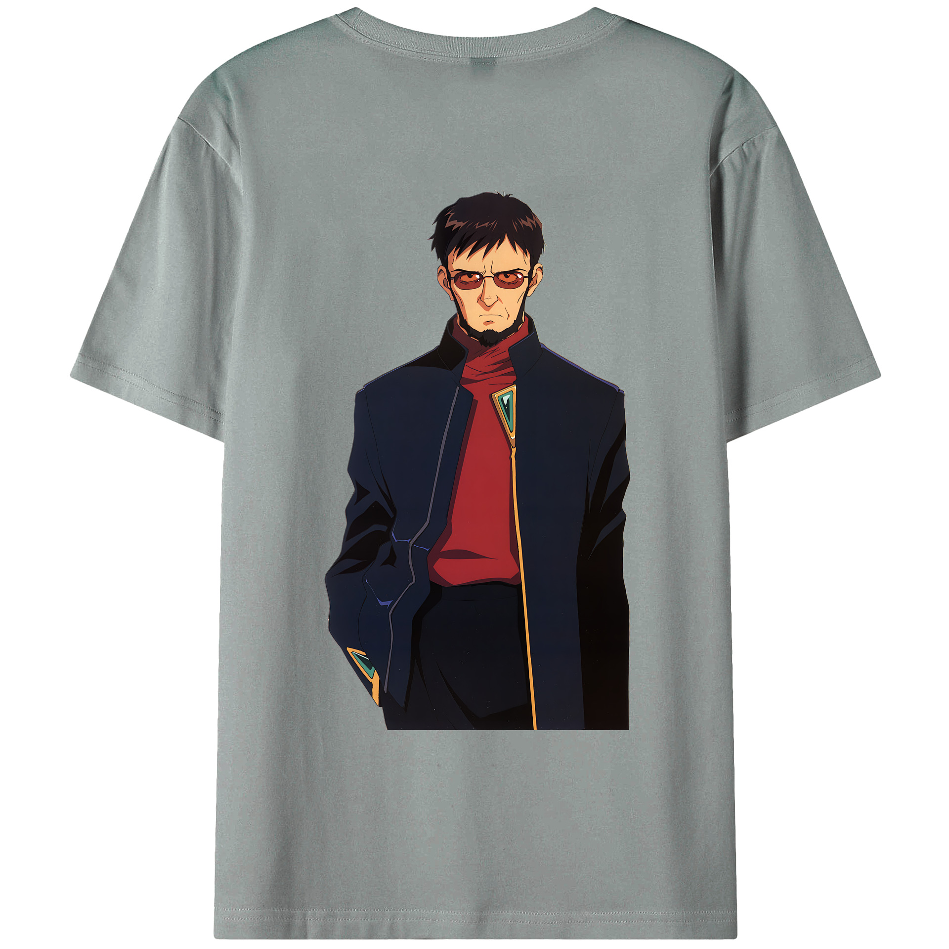 （画像用） EVA 新世紀エヴァンゲリオン 綿100％ メンズ半袖Tシャツ（バックプリント） 通気性